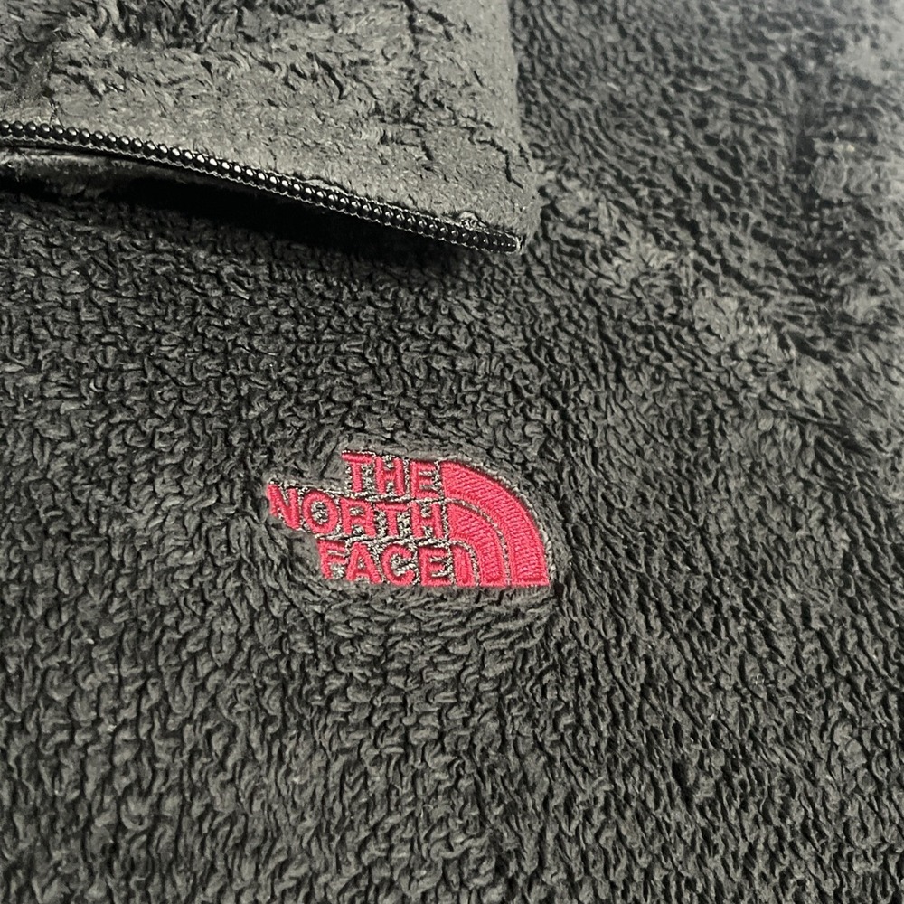 The North Face Jacket Women Large Full Zip Fuzzy Sherpa Long Sleeve Gray Hike - Picture 3 of 9